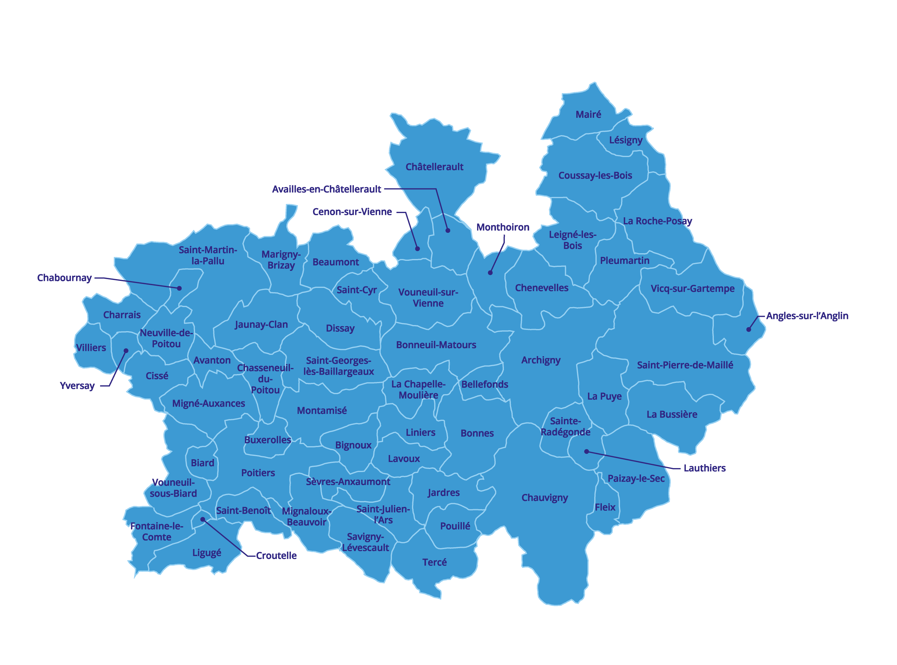 carte esa secteurs
